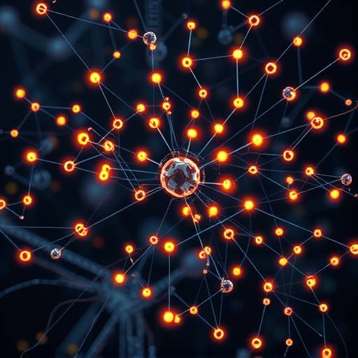 A neural network diagram illustrating the complexity of machine learning algorithms.