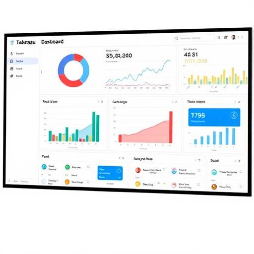 A screenshot of a Tableau dashboard showcasing data visualizations.