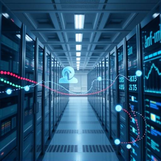 A visual representation of healthcare data flowing into a data warehouse for analysis.