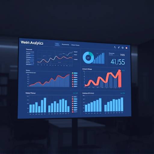 A visual representation of website analytics, showing charts and graphs of user traffic and engagement.